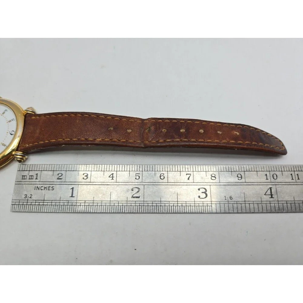 Vintage Seiko Vendome Obus 35mm Watch Gold Tone Quartz Art Deco New Battery